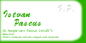 istvan pascus business card